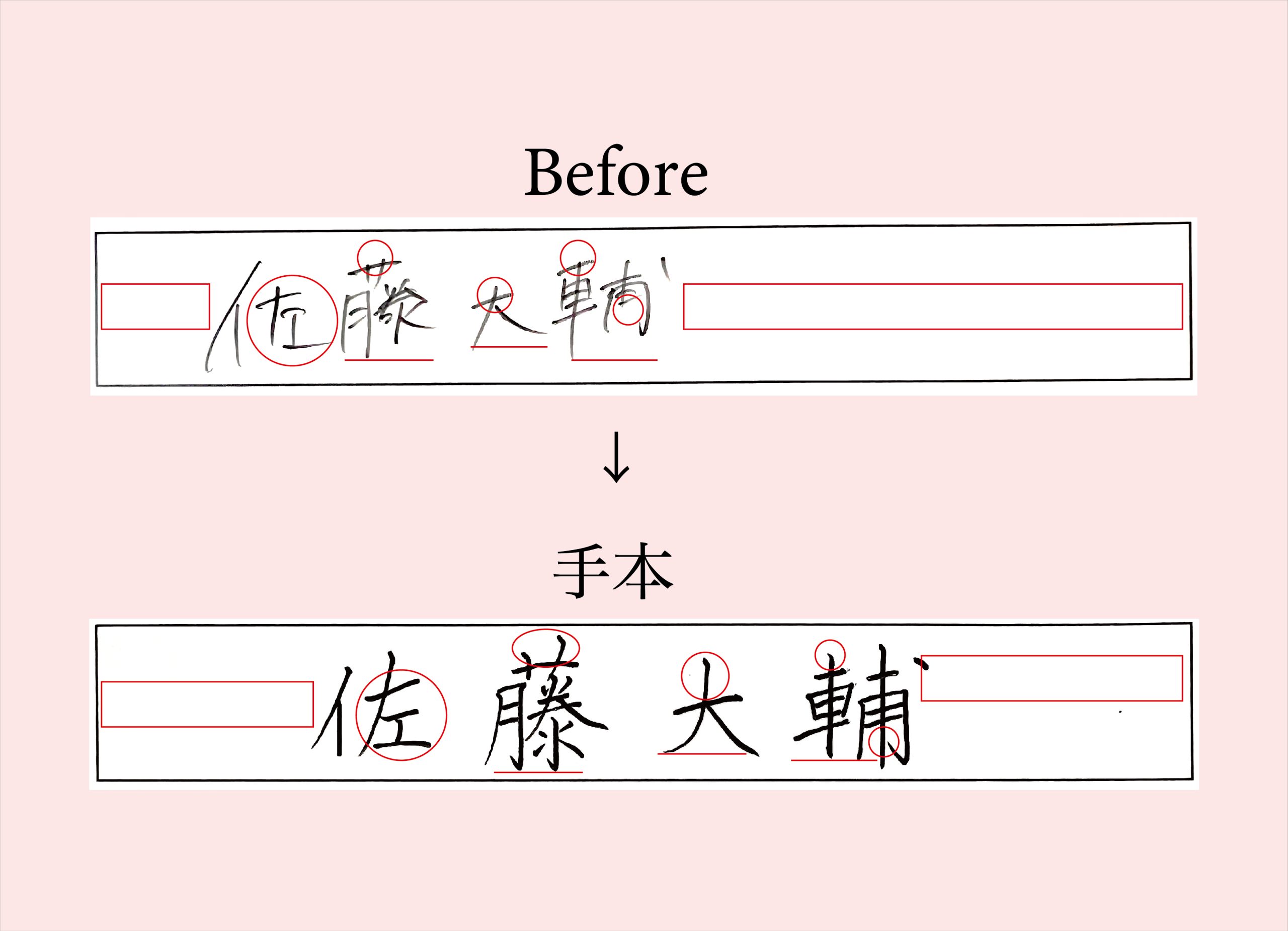 美文字 before ビフォー